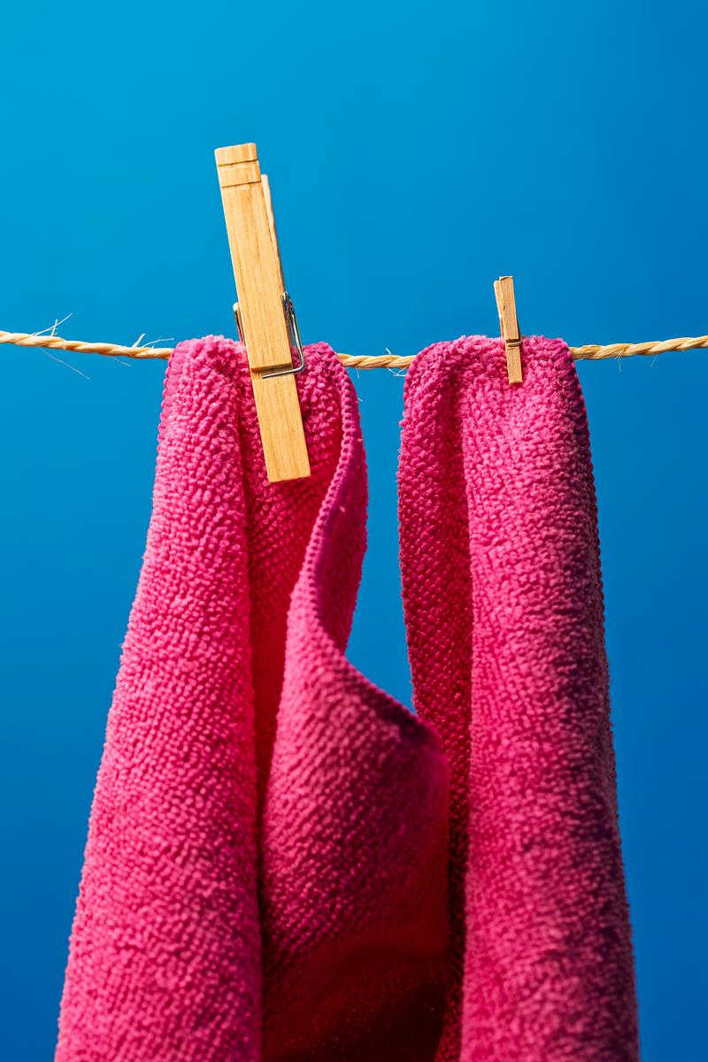 Hangende Roze Handdoeken